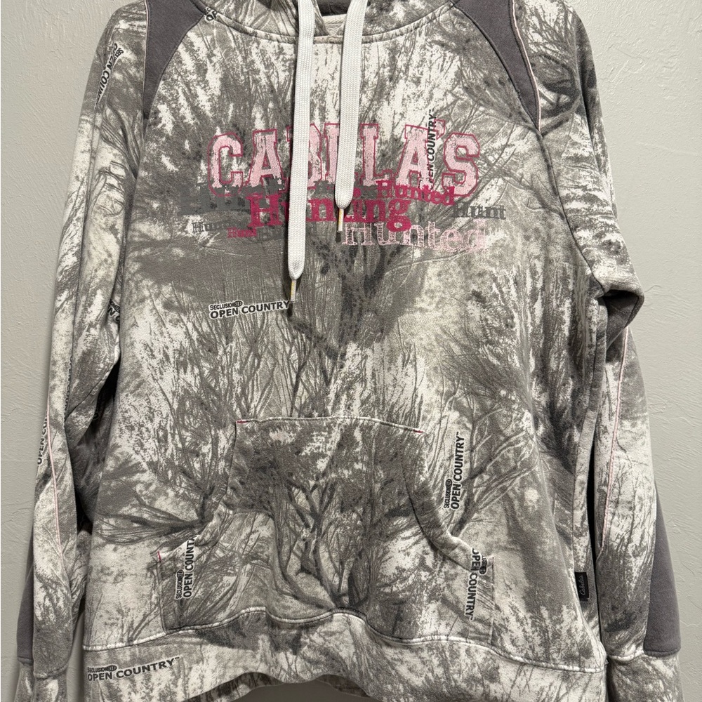Cabela's Pink and Gray Camo Hoodie